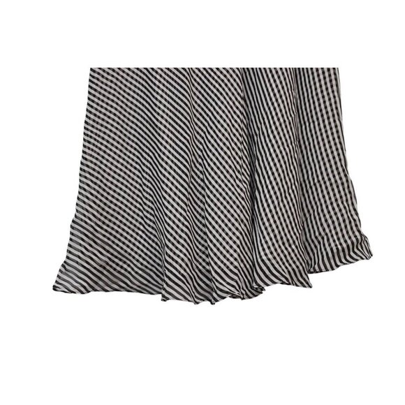 NWT Jones New York Midi Skirt Size 10 Gingham Plaid 100% Silk Flowy A-Line Chic - Picture 11 of 13